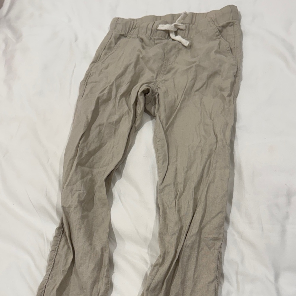 H&M beige kids Tan linen worn